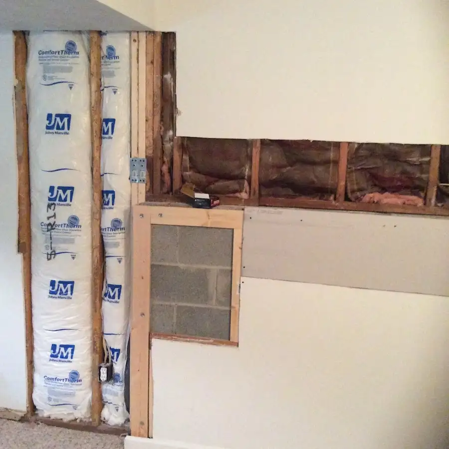 Wall insulation replacement during Contents Cleaning & Restoration in New Square